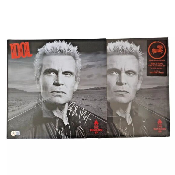 Billy Idol Signed Roadside EP Vinyl Record Album Beckett BAS Autographed Bundle - Picture 6 of 6